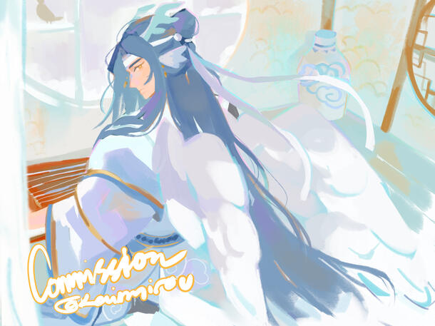 fullbody + complex bg